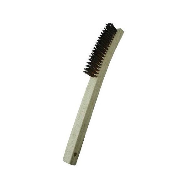 4x19 Row 0.012 Phosphor Bronze Wire 13-3/4 Curved Scratch Brush, PK12